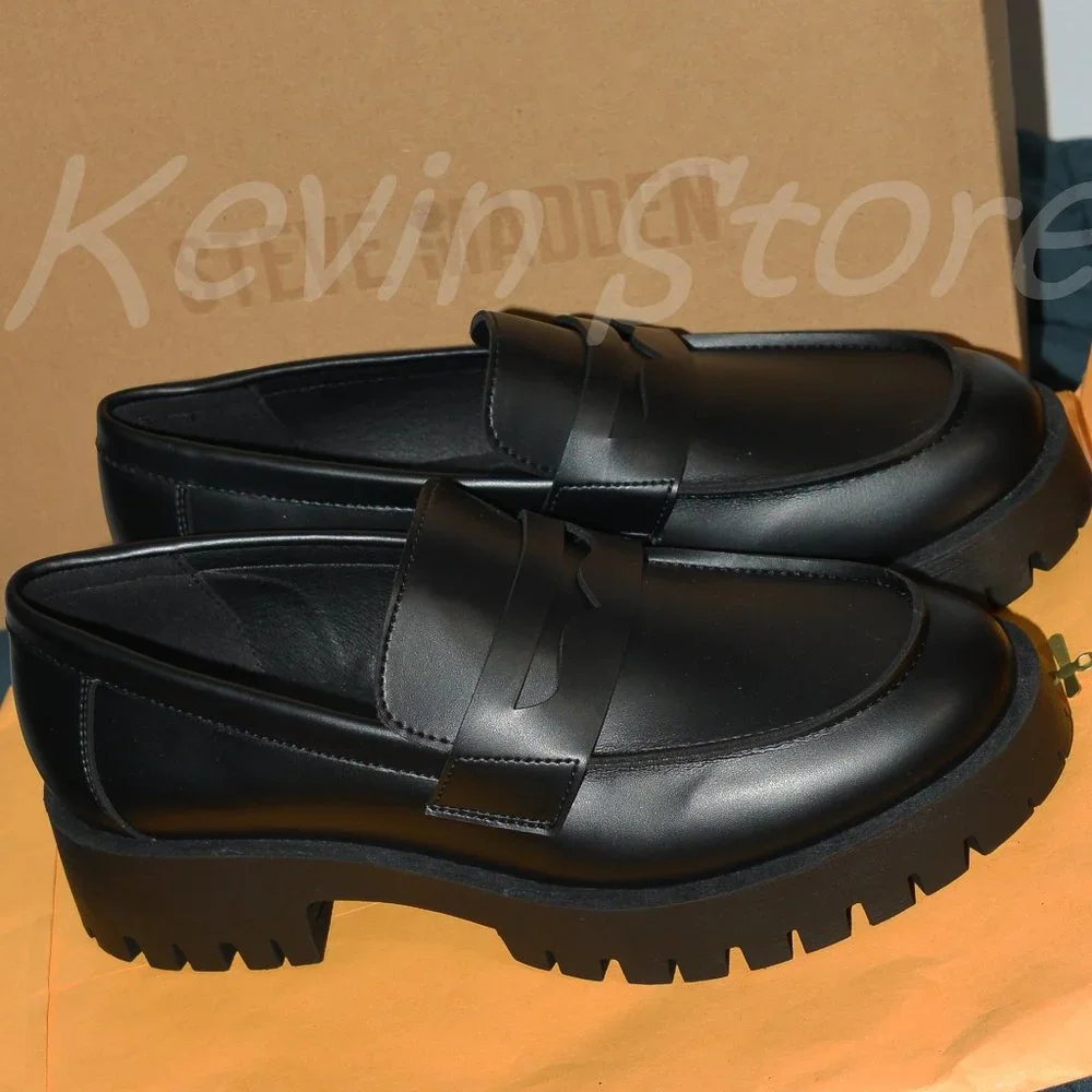 Ladies' black Lug Loafer Steve Madden - Picture 1 of 8